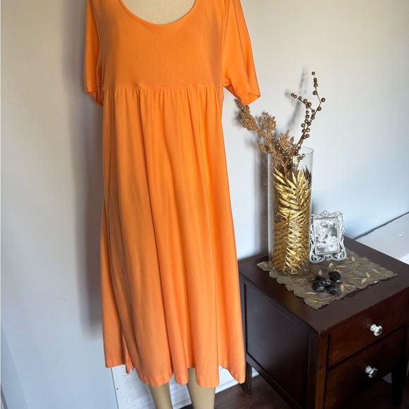 Lidea  NWTOrange Women's summer, vacation Dress. Ptp 18”very stretch. - Picture 2 of 8